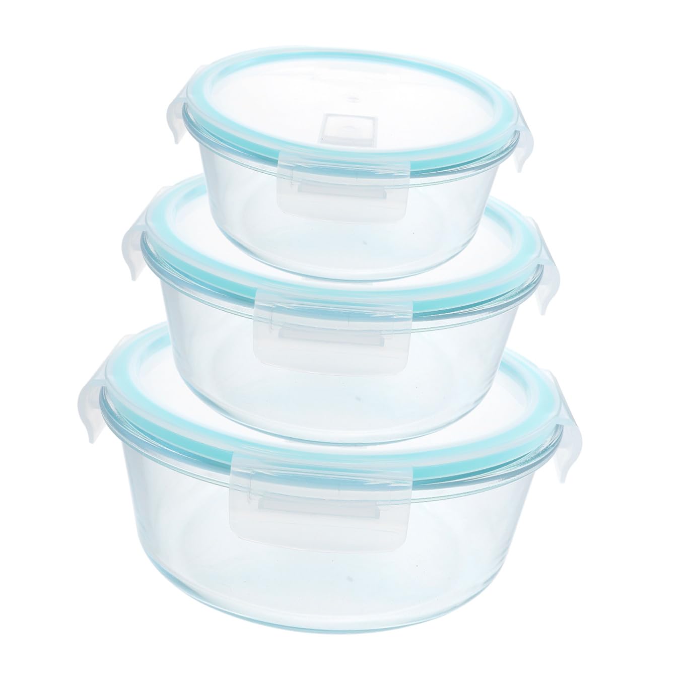 Cabilock 3piezas Fiambrera Tapas Contenedor Alimentos Microondas Multicompartimento