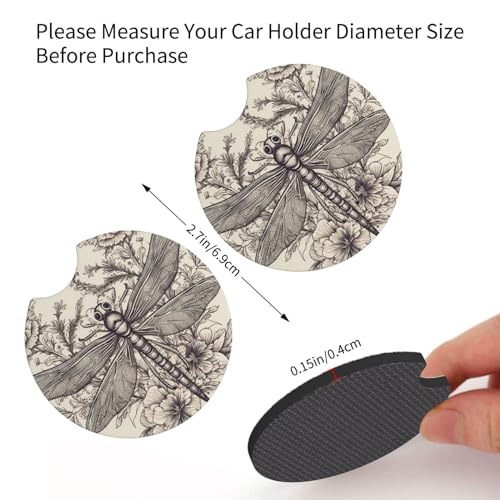 Portavasos para carro 2 piezas antideslizantes de goma miniatura 2