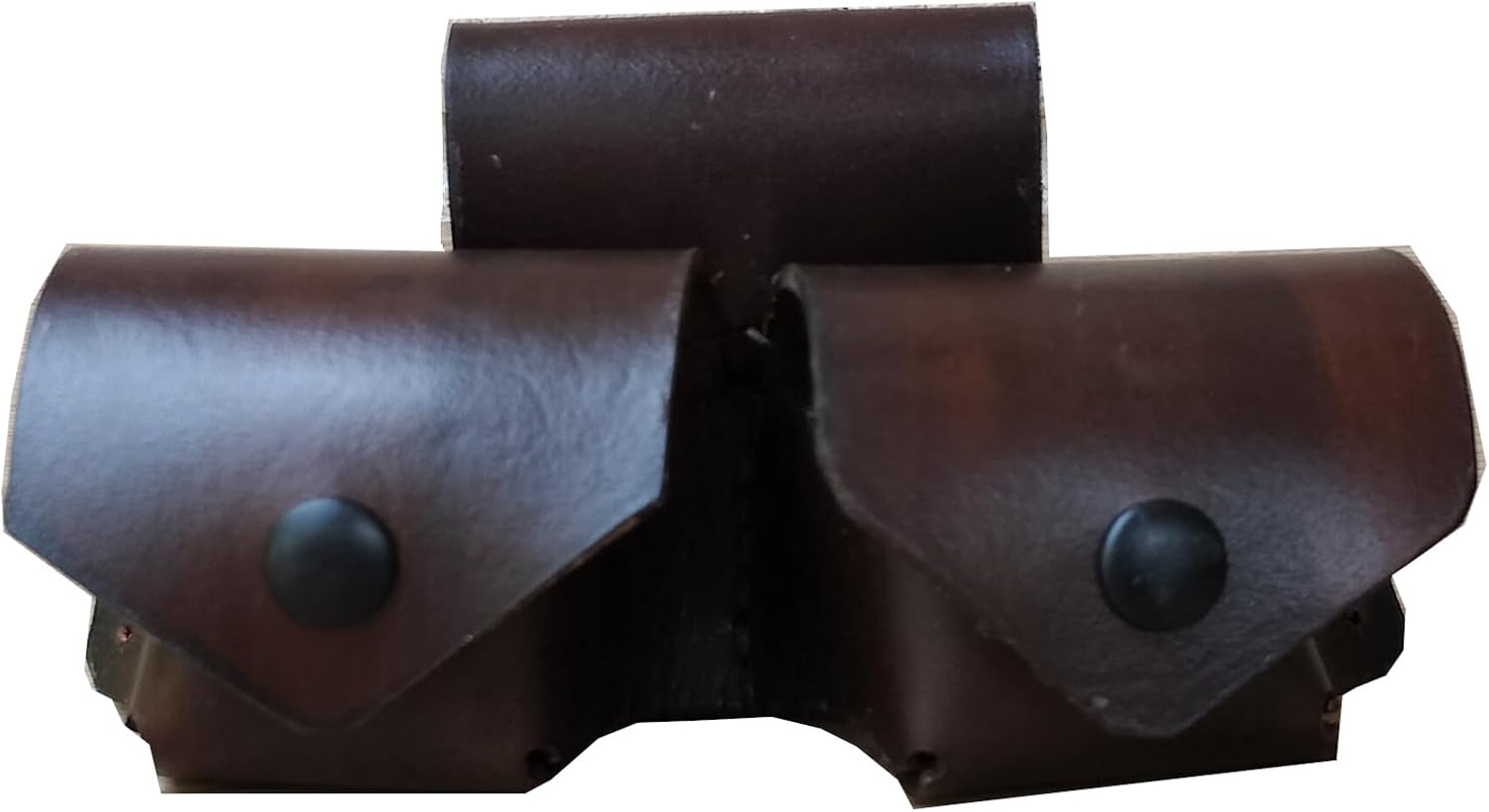 Rough Rider 10/22 .22 Double Spare Magazine Cylinder Leather Pouch Revolver Rifle Brown