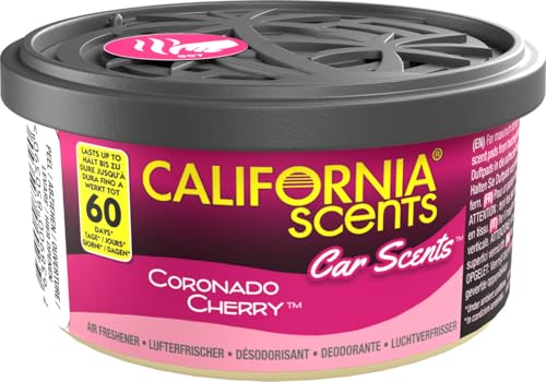 Image of Car Scents air-fresheners display, 12 pcs - Coronado cherry Air fresheners made from 100% fine organic essences and packaged in recyclable aluminum cans. Just open the can, place it wherever you wan