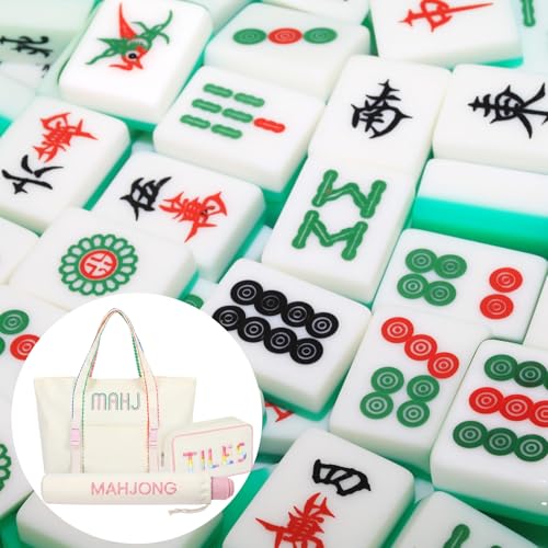 Sadnyy Set of 3 Empty American Mahjong Carrying Bag, Classic, White by Sadnyy - Used condition - Image 7