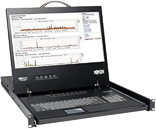 Tripp Lite 16 Port Net Controller Rackmount Console KVM Switch with 19-inch LCD Display Black