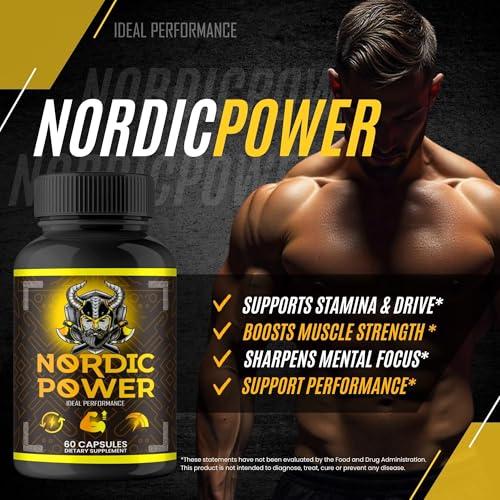 Image of Nordic Power Pills, Official Nordic Power Capsules - Maximum Strength Energy, Stamina and Performance, Premium Formula to Support Overall Well-Being, Natural NordicPower Pastillas Review (2 Pack)