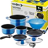 camping topfset quick clack ✅DEINE HERDE: Das Kochset ist für alle gängigen Gasherde, Cerankochfelder und Elektroplatten geeignet. Perfekt für ein Abendessen mit 2 Personen oder Deiner ganzen Familie.