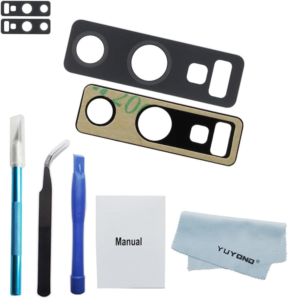 2pcs OEM Back Rear Camera Glass Lens Replacement for Samsung Galaxy Note 9 (All Carriers) with Repair Tools (Black)