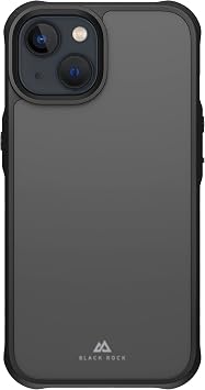 Black Rock - Robust case Suitable for Apple iPhone 14 I Mobile Phone case Camera Protection, Shockproof, Scratch-Resistant, Hard case, Matte, Slim Black