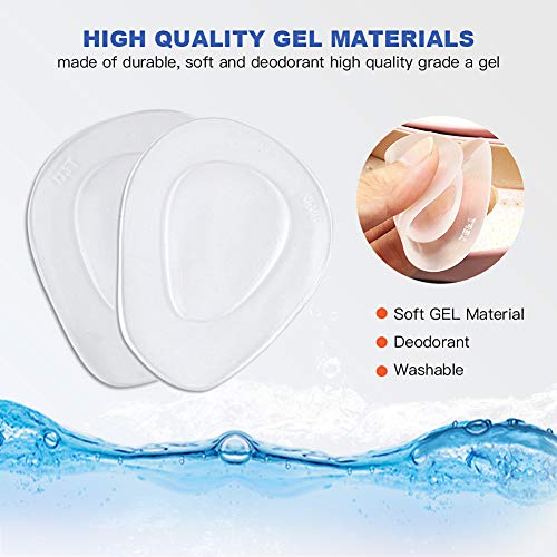 3 Pairs Ball Of Foot Cushions Adhere To Shoes, Metatarsal Pads With Water Drop Shape 4D Design, Professional Reusable Soft Insole, One Size Fits Shoe Inserts, By Mildsun #TOP2