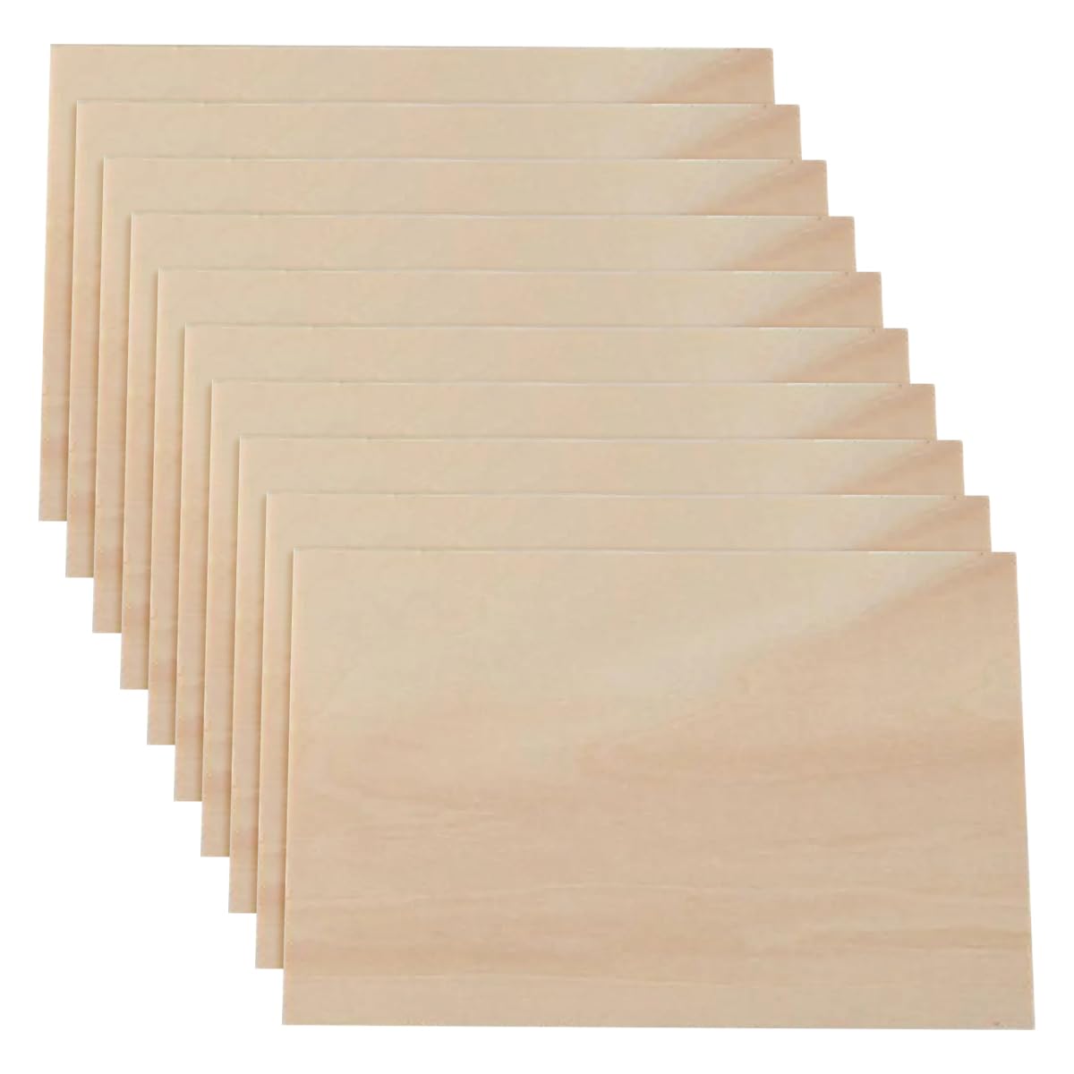 10 Hojas De Madera Contrachapada Sin Terminar, Tablero De Madera Artesanal Fino De 3 Mm, Hojas De Tilo para Pintura Y Grabado De Modelos De Artesanía En Madera, 20 Cm x 30 Cm