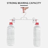 Vista 5 de DOITOOL 10 perchas de plástico para pantalones con clips que ahorran espacio para ropa, perchas resistentes para faldas con clip ajustable, perchas