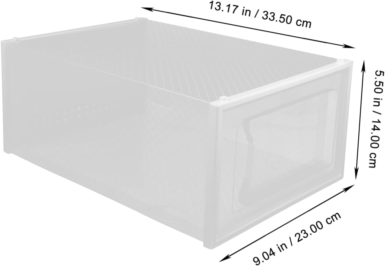 6pcs Transparent Type Stackable Shoe Storage Boxes for Organized Closet Clear Shoe Containers Elegant Design and Easy Access
