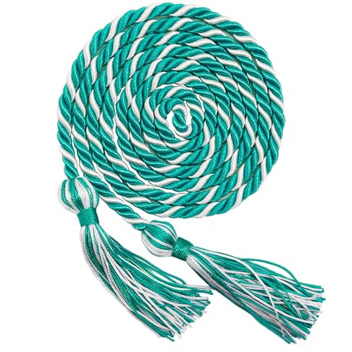 Image of GraduationMall Graduation Honor Cord 68 inch TurquoiseWhite