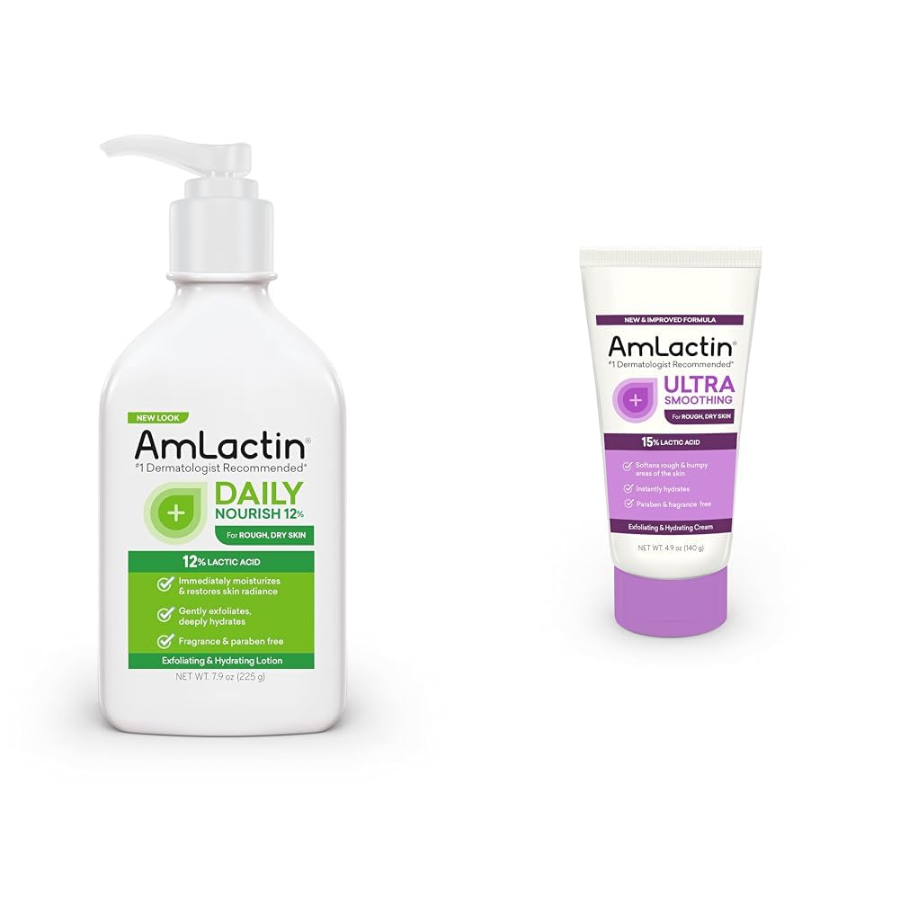 Daily Moisturizing 7.9 oz Lotion and Ultra Smoothing 4.9 oz Cream Bundle for Dry Skin