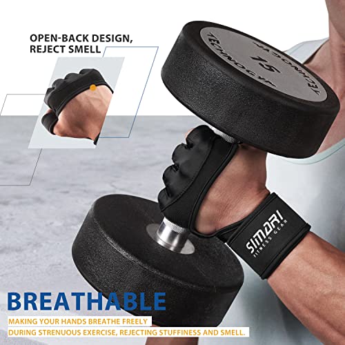 Simari Weight Lifting Workout Gloves With Wrist Wraps Support For Men Women Breathable Full Palm Protection Gloves For Gym, Fitness, Lifting, Weightlifting, Exercise #TOP4