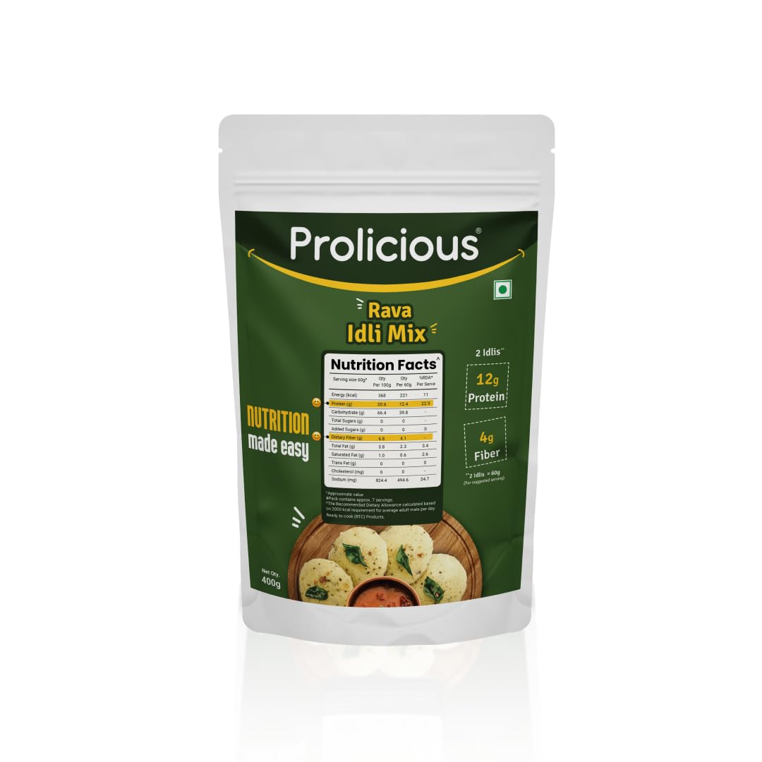 See full amazon price history chart for Prolicious Rava Idli Mix | High Protein High Fiber Breakfast | Natural Proteins | Plant Based | 400g Prolicious Rava Idli Mix | High Protein High Fiber Breakfast | Natural Proteins | Plant Based | 400g (B0DC6S8512) Amazon Price History, Amazon Price Tracker