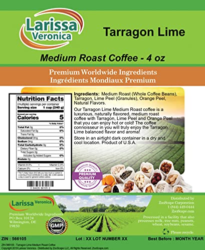 Tarragon Lime Medium Roast Coffee (4 oz) miniatura 2