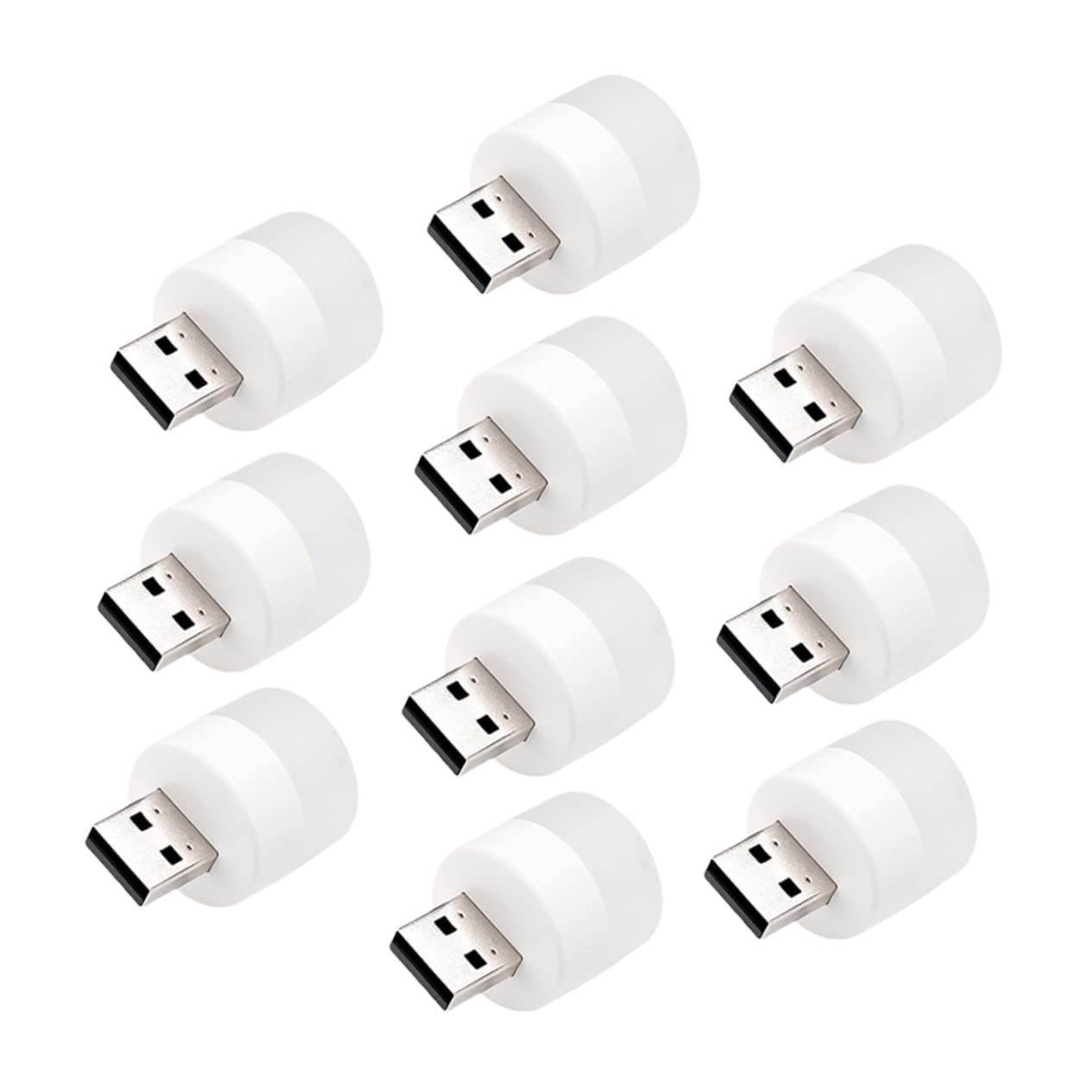 NULYLU 10pack Mini Atmosphere Lamp Led Night Light Connector for Car and Home