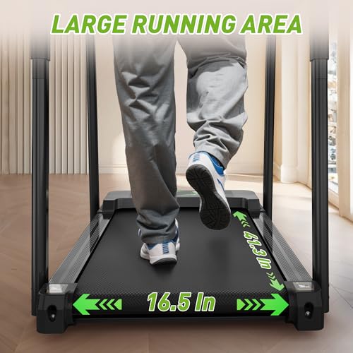 Image of FYC Walking Treadmill for Seniors with Extended Handrails & Deck, Composite Shock-Absorbing Treadmill for Seniors, Optional APP Control, 300 LBS Capacity