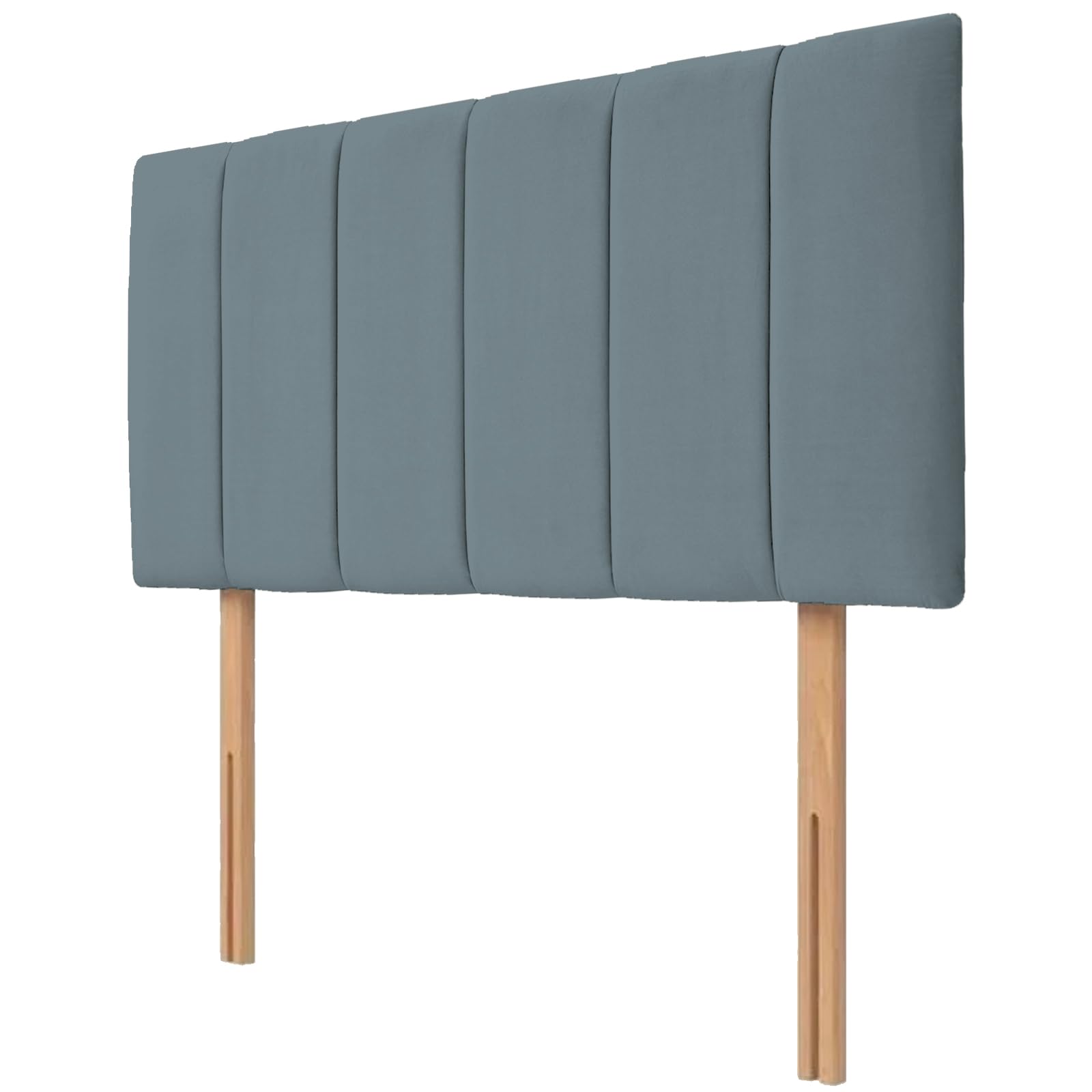 Kiswa collection Lined Bed Headboard | Plush Velvet Upholstered Headboard 20’’ Height | Extra Padded Lined with Wooden Struts for Divan Beds, Bedroom Furniture (Charcoal, 5ft King)
