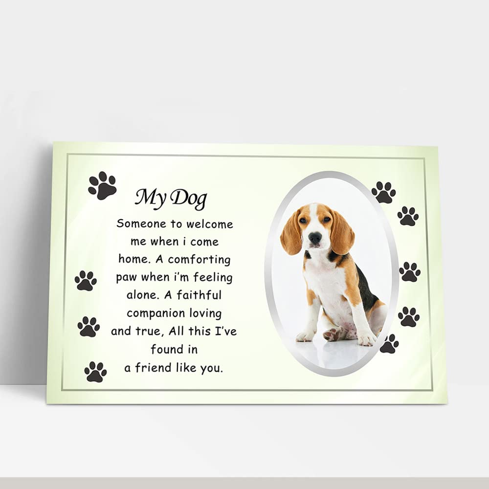 Cornice Commemorativa Per Animali Domestici 10x15 Cm Con Scritta 'Forever In My Heart' - Legno Con Supporto Da Scrivania - 3