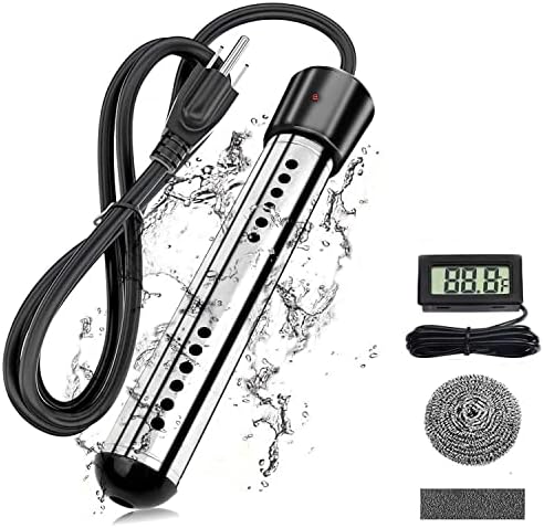 Water Heater 2000 Watt - Which 5 Models Stand Out in Performance? 4 2000W Immersion Water Heater, Portable Bucket Water Heater with Digital LCD Thermometer,Electric Submersible Water Heater with Stainless Steel Cover Heats up to 5 gallons of Water in Minutes,UL Listed
