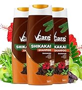VCare Shikakai Shampoo with Goodness of Amla, Hibiscus, Aloe Vera & Neem, 200 ml, (Pack of 3) (Sh...