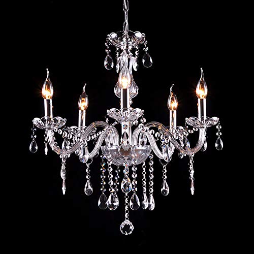 Lustre en cristal de bougie style européen pour grand salon chic