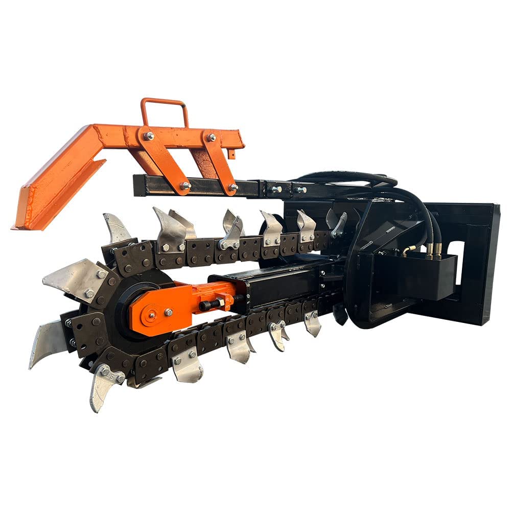 Trench Digger 3 スノーボードビンディング Amazon.com: Skid Steer Side Shift Trencher Attachment Rock