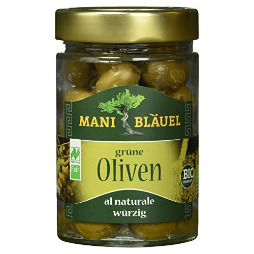 Mani Bläuel Bio grüne Oliven, 205g
