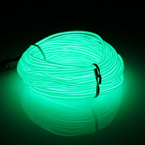 VIDOO 10M ELFlexible weiche Rohr Draht Neon Glühen Auto Seil Streifen Licht Xmas Dekor DC 12V-Orange