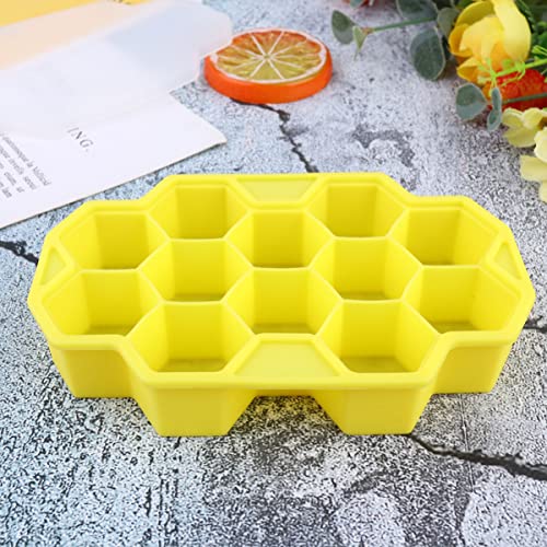 Moldes para hielo silicona amarillo con tapa miniatura 4
