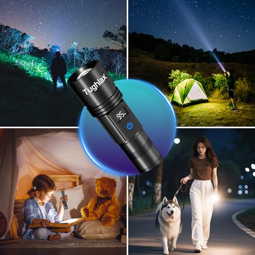3-Pack Tughlax 5-Mode Rechargeable Flashlights w/ LCD Digital Display - image 9