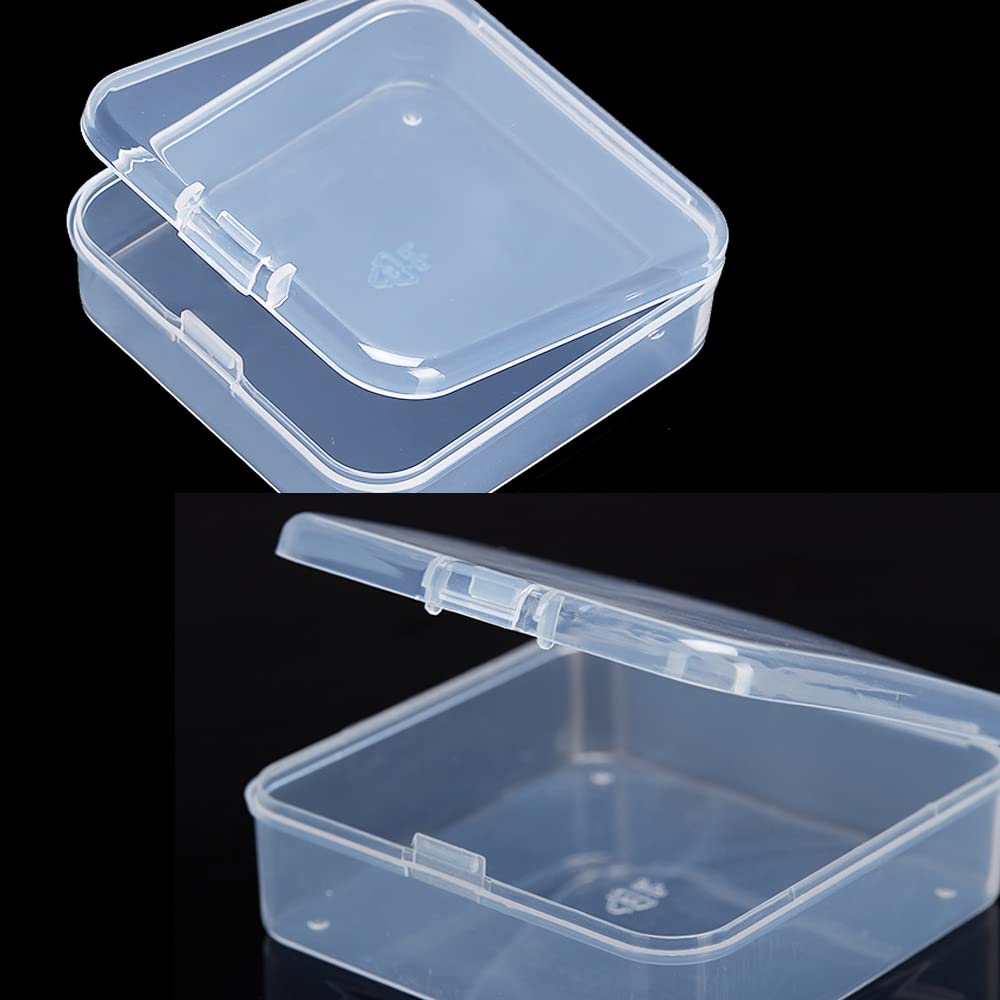 Set 15 Scatoline Portaoggetti Trasparenti In Plastica Con Coperchio – 1 Grande + 14 Piccole, 5,5x5,5x2 Cm, Ideali Per Perline, Gioielli, Fai Da Te, Pesca E Pillole - 3