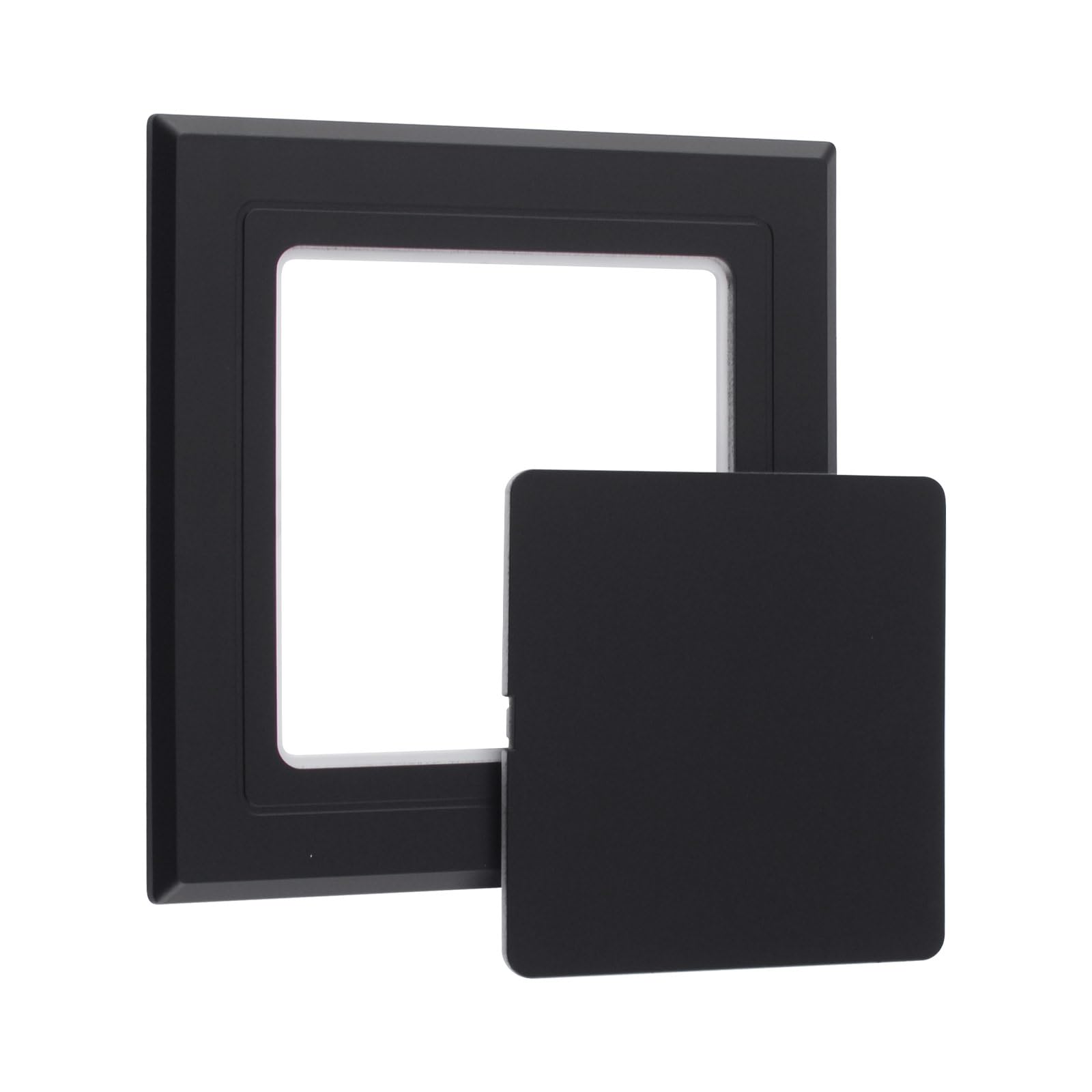 UFURMATE Self Adhesive Access Panel for Drywall 4 x 4 inch Surface-Mounted Wall Hole Cover Inspection Door for Plumbing & Electrical Cables & Wiring (Black) — image 1