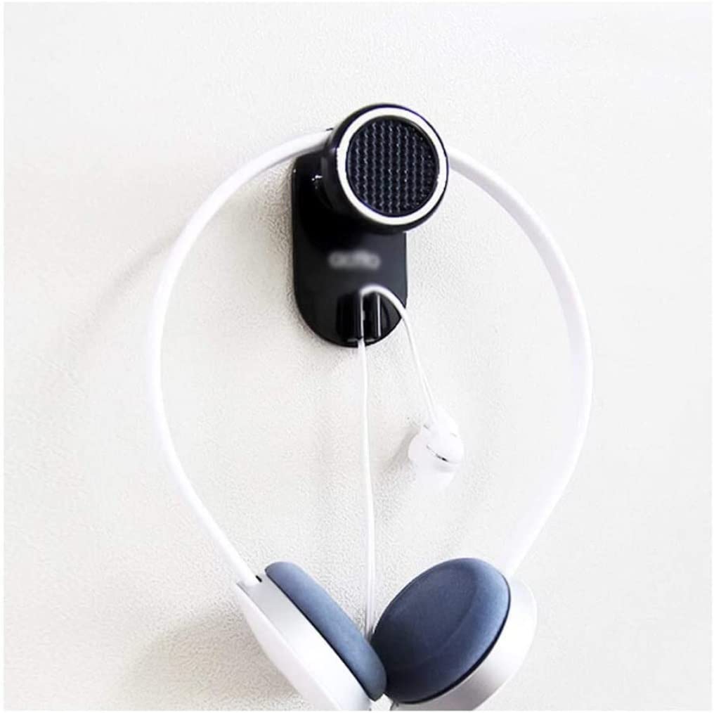 Supporto cuffie， Supporto da parete Gancio for fascia for cuffie Supporto for...(Black+white)