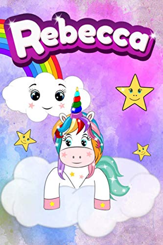 Diario Scolastico 2020 - 2021 - Rebecca: Agenda mensile, settimanale e giornaliera da Settembre 2020 ad Agosto 2021 - Pagine con Orario lezioni, ... - Cover con bellissimi Unicorni ed Arcobaleno