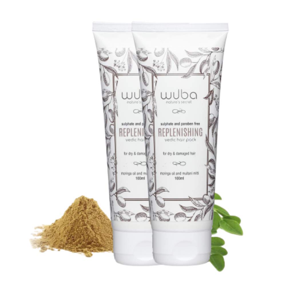 Wuba Hair Mask for Dry & Frizzy Hair, Infused with Moringa Oil and Multani Mitti, Provides Deep Conditioning & strength, Pack of 2-100ml Each-image-37
