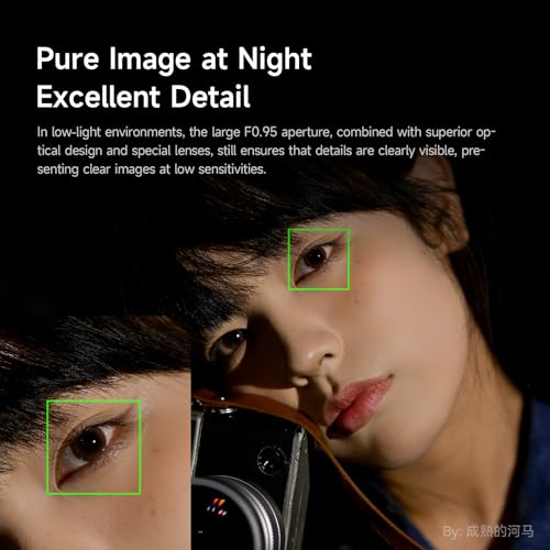 Brightin Star 50mm F0.95 f/0.95 APS-C Mirrorless Camera Lens for Sony EF Mount A6700 A6600 A6500 A6400 ZV-E10 ZV-E10II FX30, Manual Focus Lens for Portrait Night Photography
