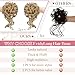 FeidyLong 2PCS Messy Bun Hair Piece Tousled Updo with Tendrils Wavy Curly Hair Bun Scrunchies Ponytail Extension Elastic Band Hairpieces For Women (Ash Blonde)