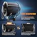 Nilight 4 Inch LED Light Pods Amber Spot Beam Driving Fog Lights 2PCS 18W Off Road Work Lighting for Truck ATV UTV RV Pick-up Van Boat Tractor