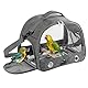 Gxdamxz Vogelkäfig, Vogel Transportbox mit Holzstab & Tablett für Wellensittich/Sittiche/Kleintiere, Bird Transport Box, Grau