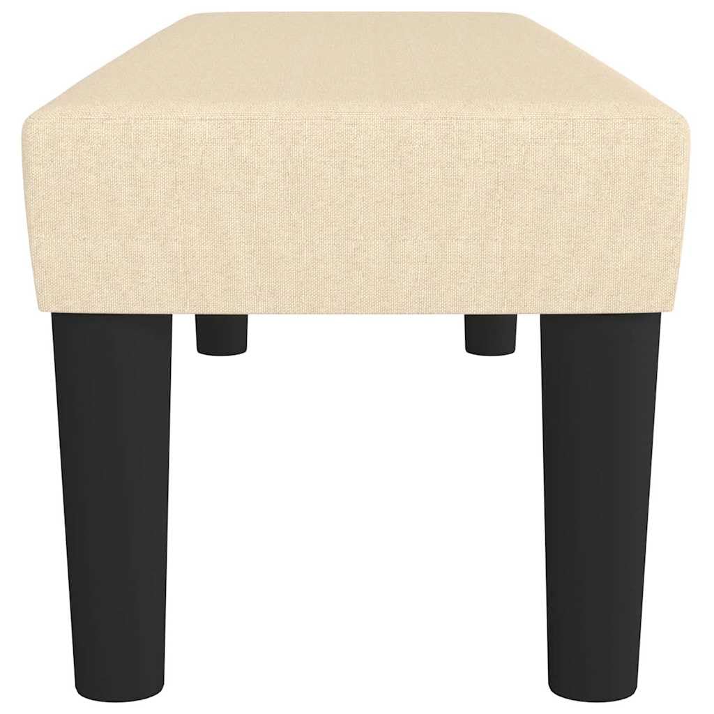 Ławka do siedzenia kremowa, 100 x 30 x 30 cm, do korytarza, sypialni, tapicerowana ławka z materiału, stabilna ławka do korytarza, do salonu, ławki na buty