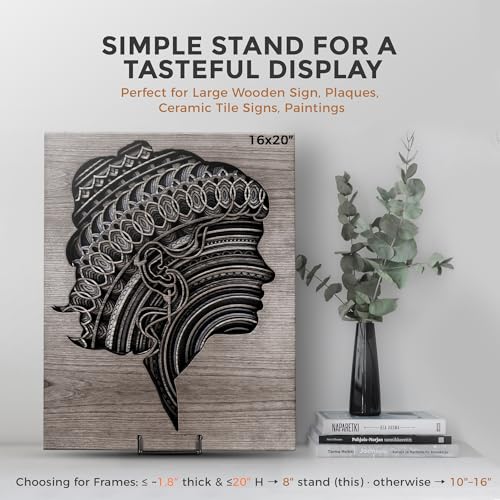 Image of TR-LIFE Plate Stands /Holder for Display, 8 Inch, Large, Metal Frame for Picture, Decorative Platter, Book, Photo Easel (2 Pack)
