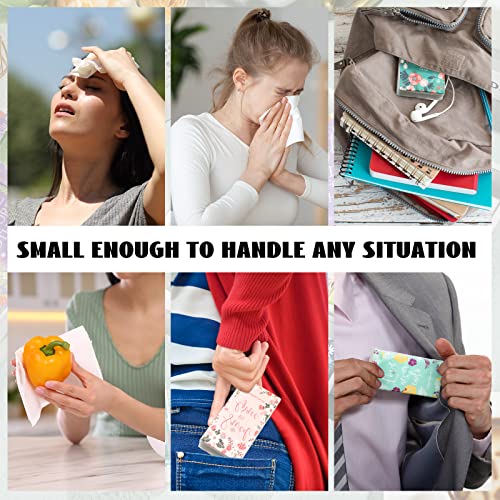 Outus 60 Pack Pocket Tissues Bulk White Facial Travel Tissue Packs, 540 Tissues, 4-Ply Sheets, 9 Sheets Per Pack, Bible Verse Inspirational Pocket Tissues For Car, Travel, School, Work (Bible Verse) #TOP4