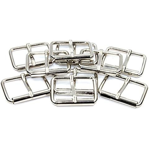 SoSt-Shop 10x Rollschnallen, Gurtschnallen 40mm nickel Cover