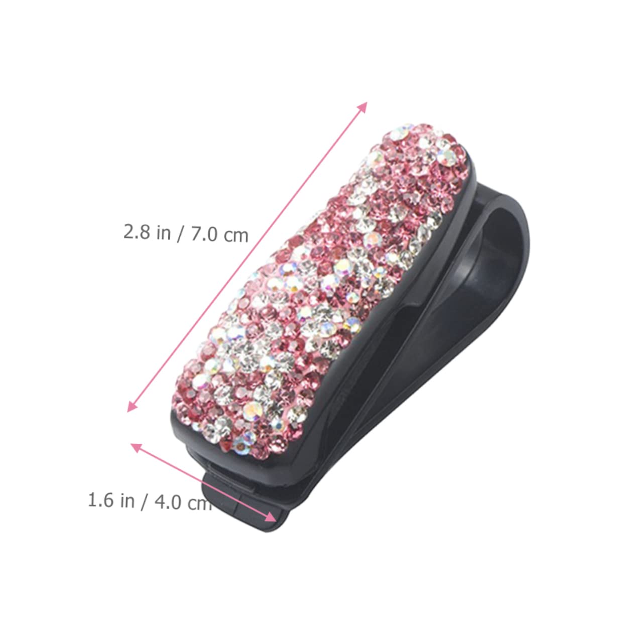 SOLUSTRE 15piezas Soporte De Gafas Brillantes Clip para Visera De Coche Organizador De Accesorios De Automóvil De Plata Rosa y