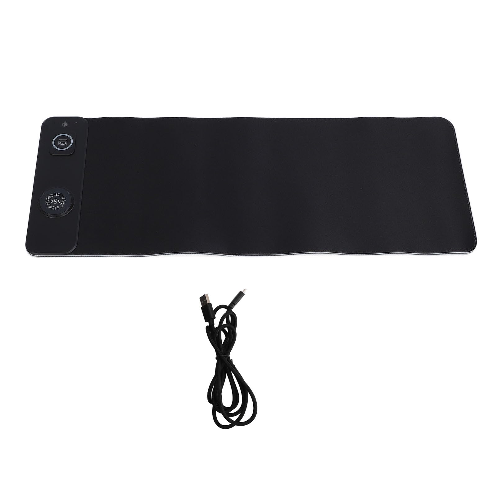Tappetino per Mouse con Ricarica Wireless, Tappetino per Mouse RGB a Ricarica Rapida da 15 W con Luci a LED, Grande da Scrivania per Giocatori 800 X 300 Mm