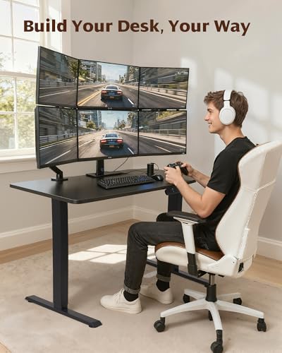 Image of TOPSKY Dual Motor Electric Standing Desk Frame, Height Adjustable Sit Stand Base for Home Office, Fits Table Tops up to 70.8 x 31.5 Inch, 225 lb Capacity (Black, Without Stand)