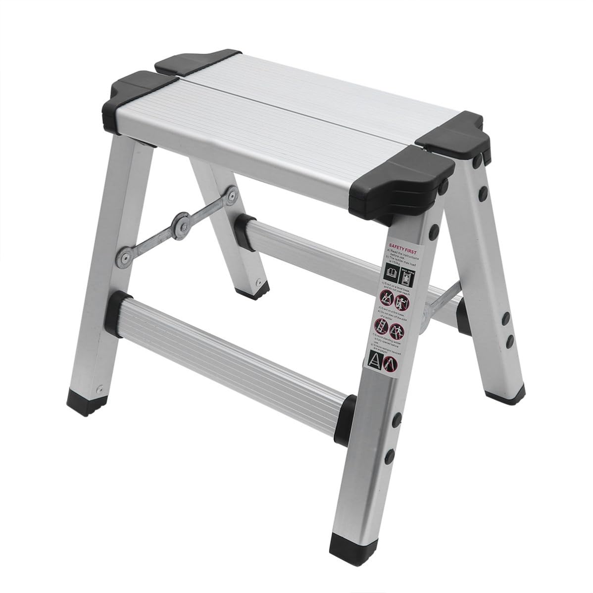 Taburete Escalera Portáble Plegable de Aleación de Aluminio Ligero y Resistente Diseño Compacto y Fácil de Transportar para Oficina y Hogar