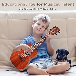 Raimy Kids Guitar Ukulele – 21in Ukulele Guitar Toys for Kids Ages 3 4 5 6 7+ Year Old Boys Girls Simulated Sound Quality Music Instruments Learning Education (Brown) - Les Beatles, Paul McCartney, John Lennon, RIngo Starr, George Harrison Raimy Kids Guitar Ukulele - 21in Ukulele Guitar Toys for Kids Ages 3 4 5 6 7+ Year Old Boys Girls Simulated Sound Quality Music Instruments Learning Education (Brown) – Image 7