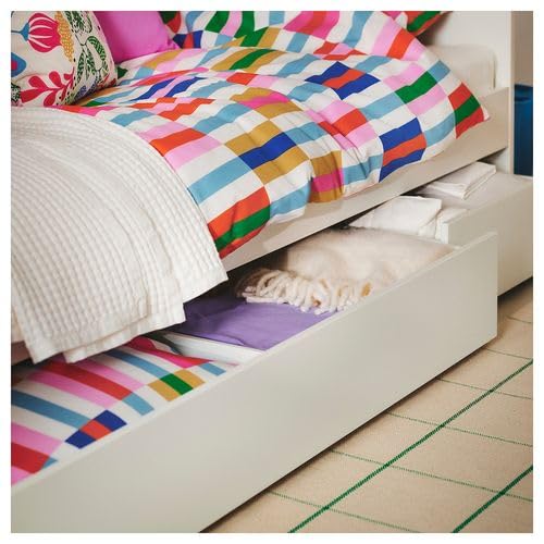 Amazon｜IKEA イケア ラグ 平織り オフホワイト グリーン 133x195cm